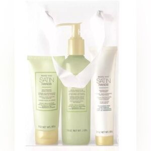 Mary Kay Satin Hands Pampering Set - Cream, Scrub, Softener White Tea Citrus NEW